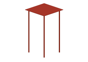 3D Tisch - Couchtisch aus Metall - Desalto - Softer than steel