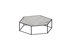 3D Tisch - Couchtisch aus Marmor - Desalto - Hexagon