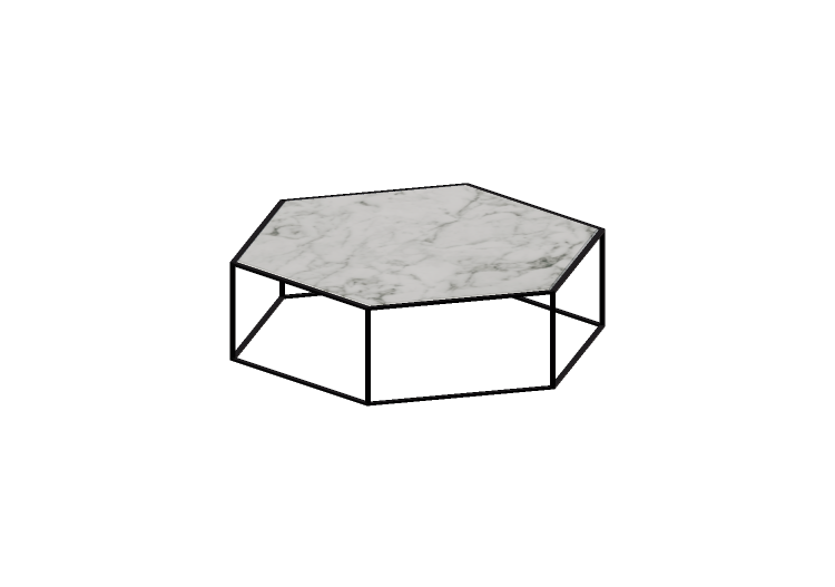 Tables 3D - Petite table en marbre - Desalto - Hexagon -... Tables 3D - Petite table en marbre - Desalto - Hexagon -...