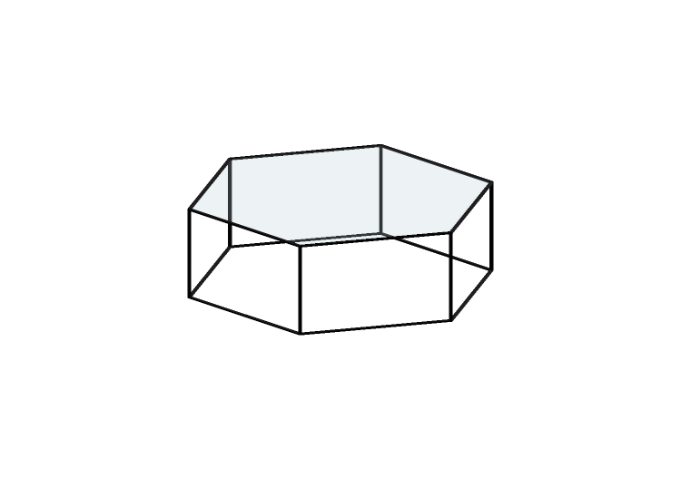 3D Tisch - Couchtisch aus Glas - Desalto - Hexagon -... 3D Tisch - Couchtisch aus Glas - Desalto - Hexagon -...