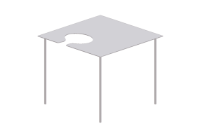 Tavoli 3D - Tavolino in metallo - Desalto - Softer than steel