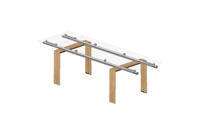 Mesas 3D - Mesa de vidro - Desalto - Stilt