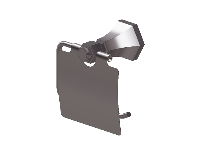 Acessórios 3D - Porta papel higiênico de metal - Doka Bath... Acessórios 3D - Porta papel higiênico de metal - Doka Bath...