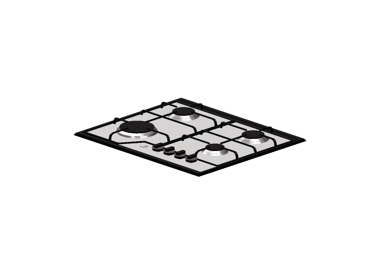Eletrodomésticos 3D - Fogão a gás - Electrolux - Hob 60 -... Eletrodomésticos 3D - Fogão a gás - Electrolux - Hob 60 -...