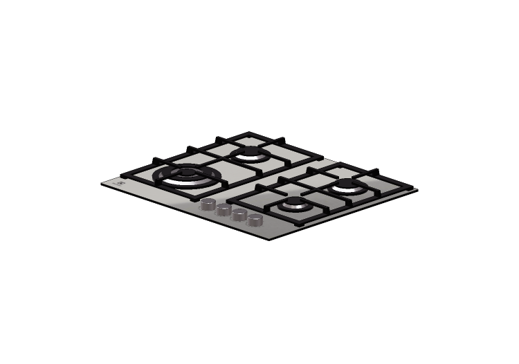 Electroménagers 3D - Table de cuisson à gaz - Electrolux -... Electroménagers 3D - Table de cuisson à gaz - Electrolux -...