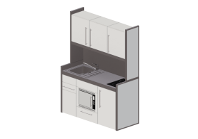 Cocinas 3D - Cocina completa de electrodom&eacute;sticos - Elfin Kitchens - M 150 MOS US LI Studioline