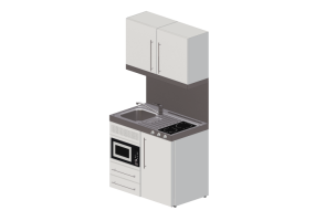 Cucine 3D - Cucina completa di elettrodomestici - Elfin Kitchens - M 100 MS LC