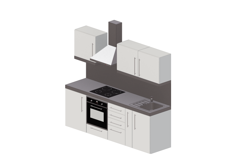 Cucine 3D - Cucina completa di elettrodomestici - Elfin... Cucine 3D - Cucina completa di elettrodomestici - Elfin...