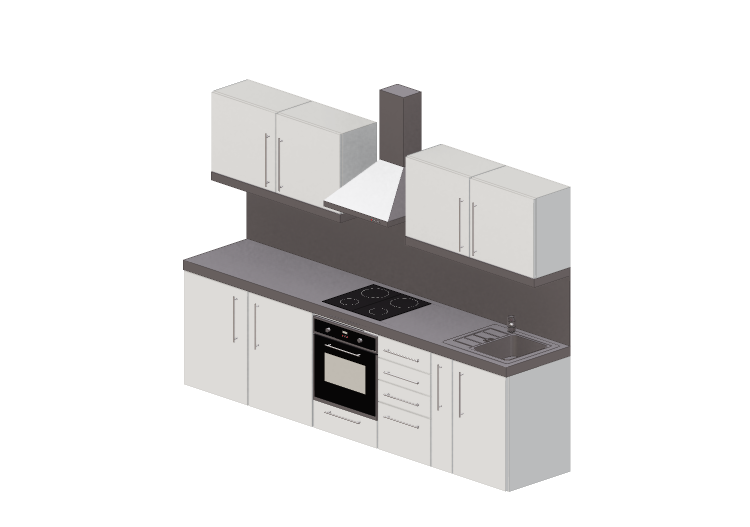 3D Kitchens - Full sized kitchen with appliances - Elfin... 3D Kitchens - Full sized kitchen with appliances - Elfin...