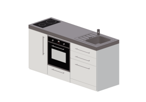 3D Kitchens - Full sized kitchen with appliances - Elfin Kitchens
