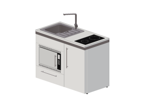 Cocinas 3D - Cocina completa de electrodom&eacute;sticos - Elfin Kitchens - M 120 MOS LI
