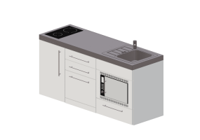 3D K&uuml;chen - K&uuml;che komplett mit Haushaltsger&auml;ten - Elfin Kitchens