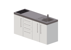 Cocinas 3D - Cocina completa de electrodom&eacute;sticos - Elfin Kitchens