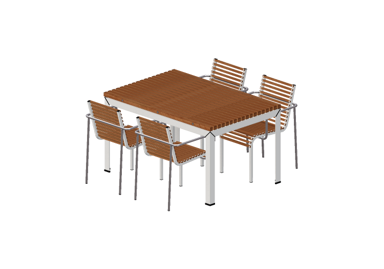 Tables 3D - Table avec chaises pour l'extérieur – Extremis... Tables 3D - Table avec chaises pour l'extérieur – Extremis...