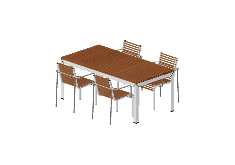 Mesas 3D - Mesa com cadeiras para exterior – Extremis -... Mesas 3D - Mesa com cadeiras para exterior – Extremis -...