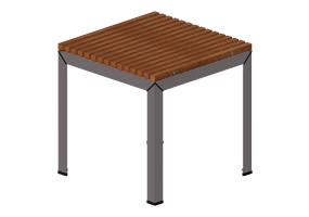 Tavoli 3D - Tavolo da esterno quadrato – Extremis