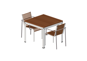 Mesas 3D - Mesa com cadeiras para exterior – Extremis