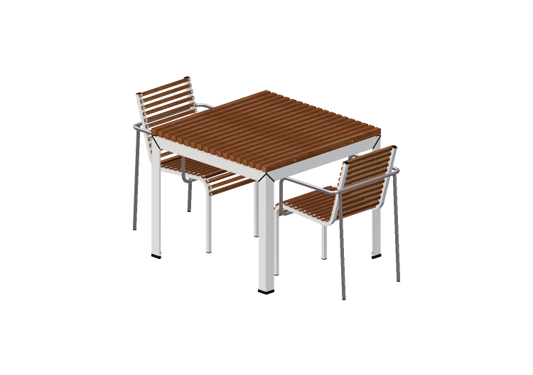 Mesas 3D - Mesa con sillas para exterior – Extremis -... Mesas 3D - Mesa con sillas para exterior – Extremis -...