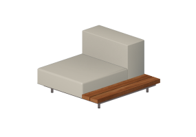 Sillas y Poltronas 3D - Sof&aacute; con mesa lado izquierdo - Extremis