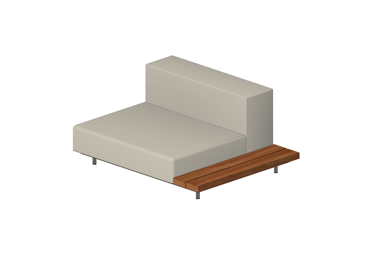 Sillas y Poltronas 3D - Sofá con mesa lado izquierdo -... Sillas y Poltronas 3D - Sofá con mesa lado izquierdo -...