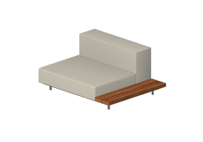 Chairs and Sofas 3D - Sofa with table to the left - Extremis