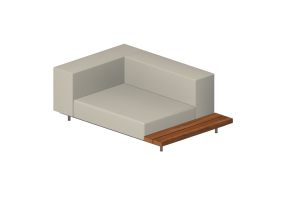 Chairs and Sofas 3D - Sofa with table to the left - Extremis
