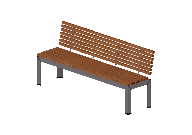 Panche 3D - Panca da giardino con schienale – Extremis -... Panche 3D - Panca da giardino con schienale – Extremis -...