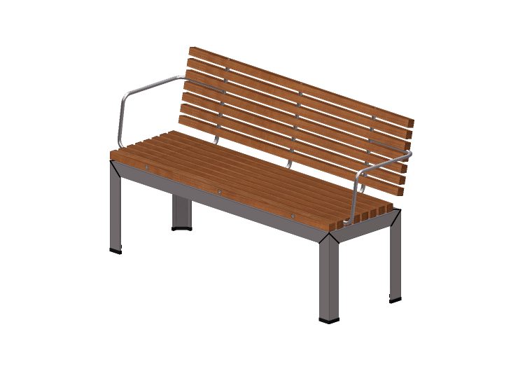 Bancos 3D - Banco de jardim com encosto e braços – Extremis... Bancos 3D - Banco de jardim com encosto e braços – Extremis...