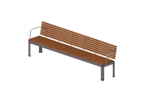 Banc 3D - Banc de jardin avec dossier et accoudoirs &ndash; Extremis