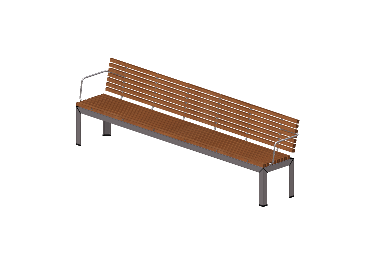 Bancos 3D - Banco de jardim com encosto e braços – Extremis... Bancos 3D - Banco de jardim com encosto e braços – Extremis...
