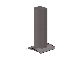 Eletrodomésticos 3D - Coifa de ilha de aço inoxidável – Falmec - Astra