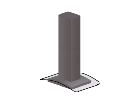 3D Haushaltgeräte - Insel-Dunstabzugshaube aus Edelstahl und gehärtetem Glas - Falmec - Astra
