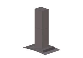 3D Haushaltger&auml;te - Insel-Dunstabzugshaube aus Edelstahl - Falmec - Atlas