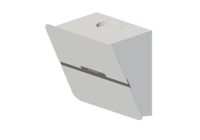Electrodomésticos 3D - Campana de extracción de pared de acero inoxidable y vidrio templado blanco – Falmec - Flipper