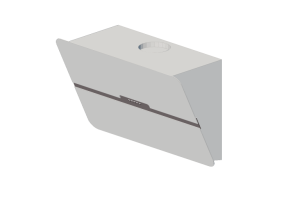 3D Electrical Appliances - Wall mounted stainless steel aspirator hood and white tempered glass &ndash; Falmec - Flipper