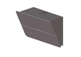 Electrodomésticos 3D - Campana de extracción de pared de acero inoxidable y vidrio templado gris – Falmec - Flipper