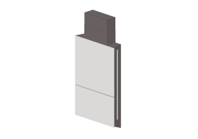 Elettrodomestici 3D - Cappa a parete in acciaio inox e vetro temperato bianco &ndash; Falmec - Ghost