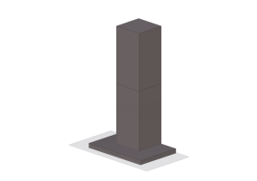 3D Haushaltger&auml;te - Wandmontierte Dunstabzugshaube aus Edelstahl und geh&auml;rtetem Glas - Falmec - Kristal