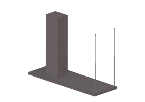 3D Haushaltgeräte - Insel-Dunstabzugshaube aus Edelstahl - Falmec - Lumen