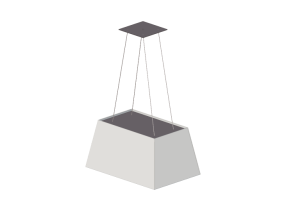 3D Haushaltger&auml;te - Insel-Dunstabzugshaube aus Edelstahl - Falmec - Lumiere