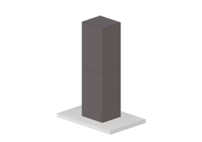 3D Haushaltgeräte - Insel-Dunstabzugshaube aus Edelstahl - Falmec - Lux