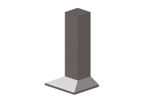 Electrodom&eacute;sticos 3D - Campana de extracci&oacute;n de pared de acero inox &ndash; Falmec - Mizar