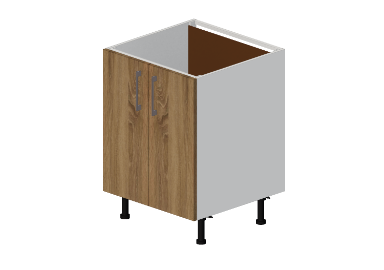 3D Unterschränke - Spülenunterschrank aus lackiertem Holz -... 3D Unterschränke - Spülenunterschrank aus lackiertem Holz -...