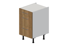 Muebles 3D - Mueble bajo de madera lacada - Finsa