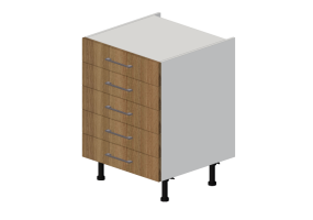 Mobili 3D - Cassettiera base in legno laccato - Finsa