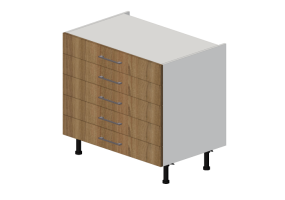 Mobili 3D - Cassettiera base in legno laccato - Finsa