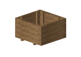 Benches and Planters 3D - Wooden planter - Finsa - KIT066