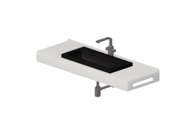3D Waschbecken - Badezimmer Einbauwaschbecken 1210x420mm - Fiora - FPCI3