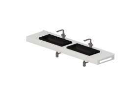 Lavabi 3D - Lavabo Bagno da incasso 2010x480mm - Fiora - FLCS2
