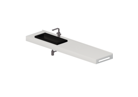 3D Sinks - Bathroom wash basin 2010x480mm - Fiora - FLCS2SX
